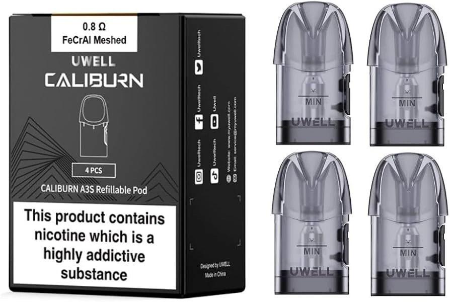 UWELL Caliburn A3 Pods  0.8Ω  Replacement