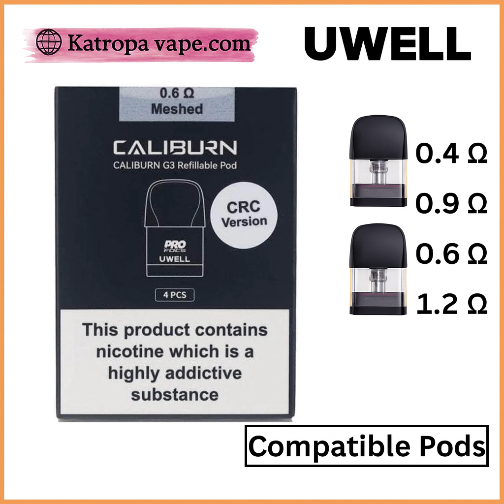 Uwell Caliburn Replacement 0.6Ω 2ml (pods)