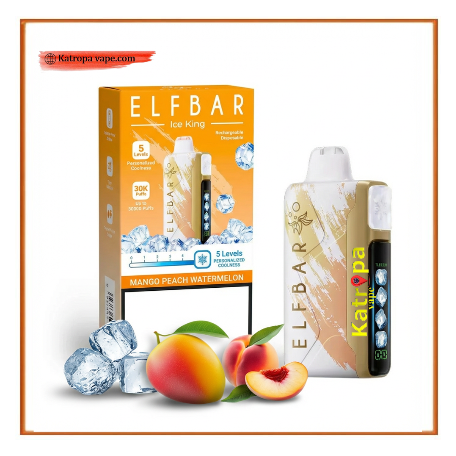 ELFBAR Mango Peach Watermelon 30K Puffs Ice King Disposable Vape