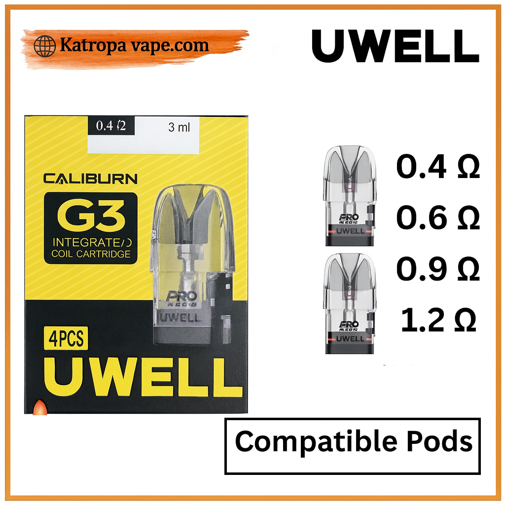 Uwell Caliburn Replacement  0.4Ω 3ml (pods)