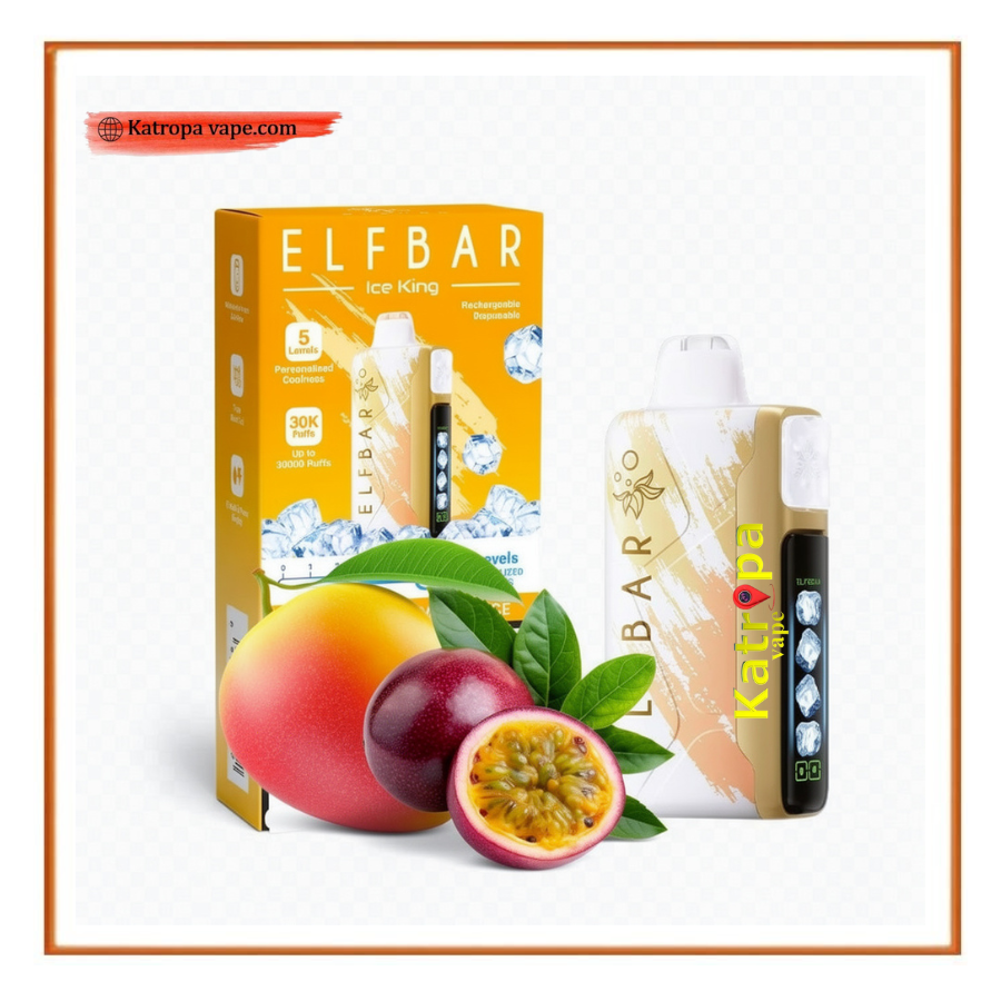 ELFBAR Passion Fruit Mango Ice 30K Puffs Ice King Disposable Vape