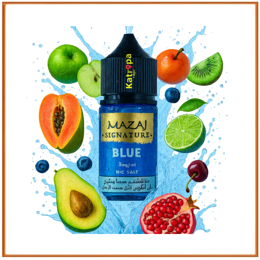 Mazaj Signature Blue Ice Salt Tropical Fruit Flavor 30ml Nicotine Salt Juice