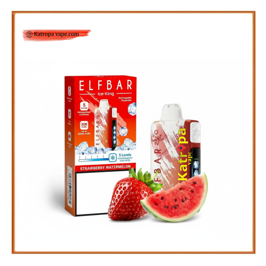 ELFBAR Strawberry Watermelon 30K Puffs Ice King Disposable Vape